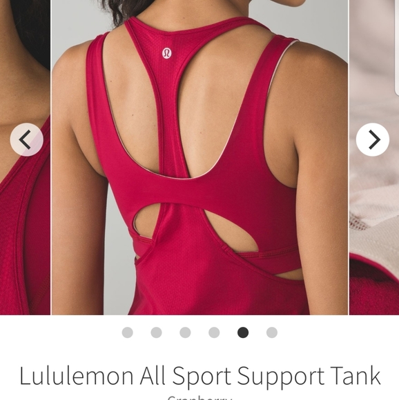lululemon athletica Tops - Lululemon All Sport Support Tank

Cranberry size 8